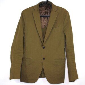 Eidos Napoli By Isaia Mens 48 R Base Deven Textured Stretch 2 Button Blazer H858